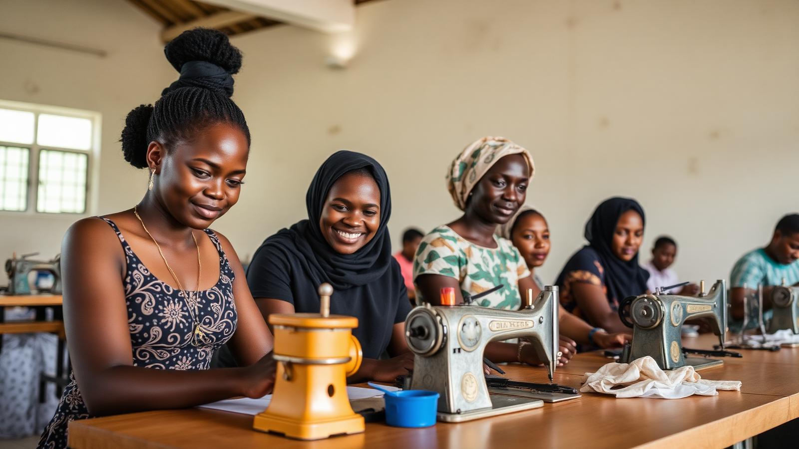 Women at a skills workshop